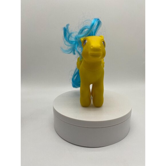 1985 Hasbro My Little Pony Happy Tails Tall Tales Yellow Pegasus Giraffe Pony - Picture 5 of 7